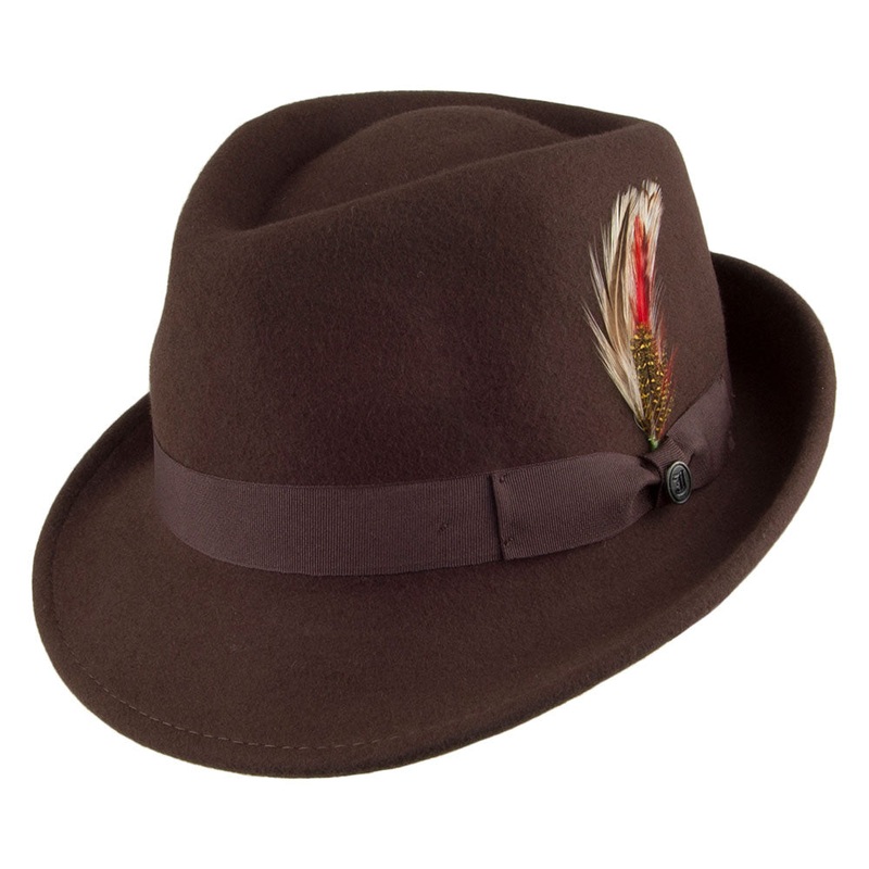 Jaxon & James Detroit Trilby Hat – Brown S