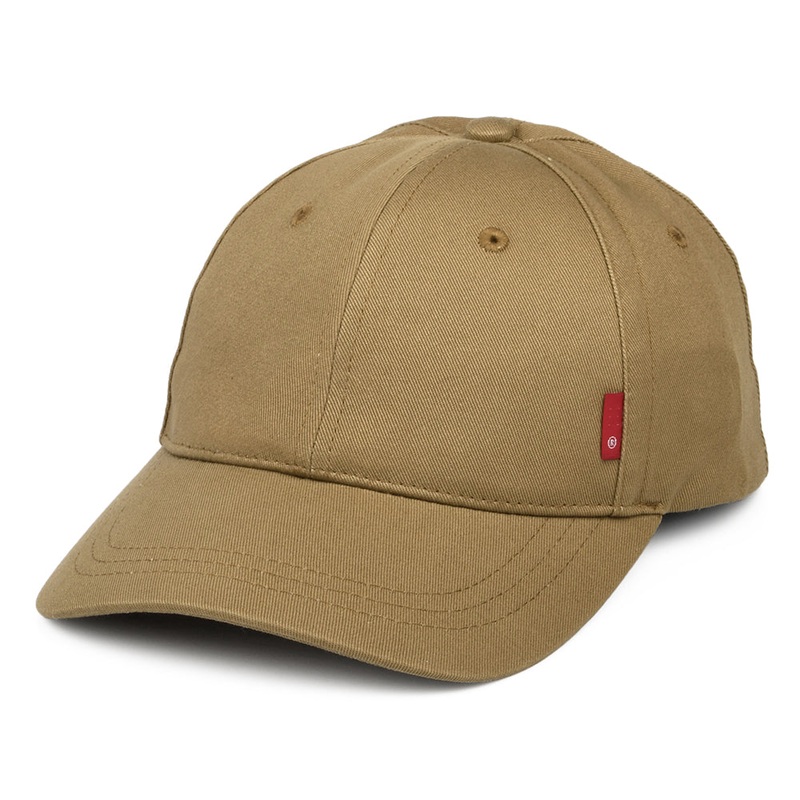 Levi’s Hats Classic Twill Red Tab Baseball Cap With Blank Tab – Brown Adjustable