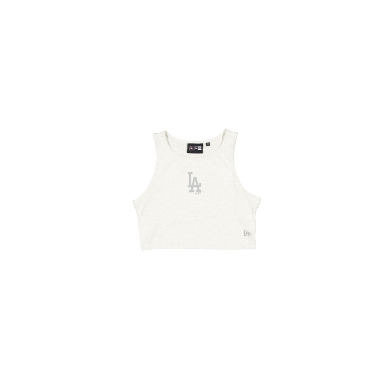Los Angeles Dodgers Women’s Cropped Heather Gray Tank Top XS