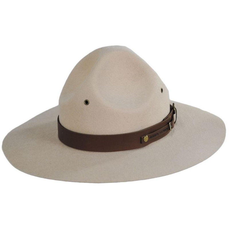 Montana Wool Felt Campaign Hat NOUGAT S
