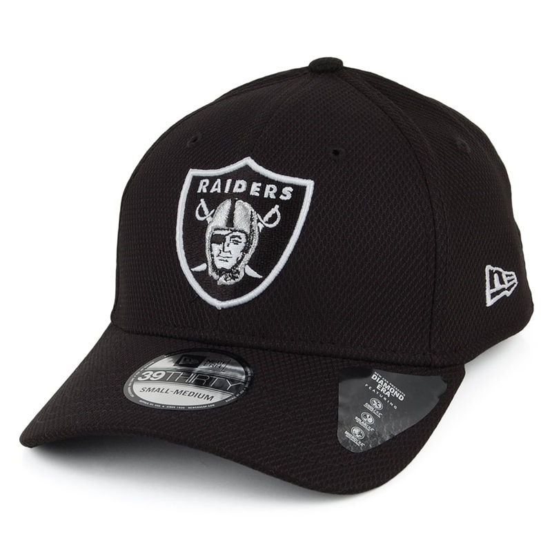New Era 39THIRTY Las Vegas Raiders Baseball Cap – NFL Diamond Era Essential – Black Small/Medium