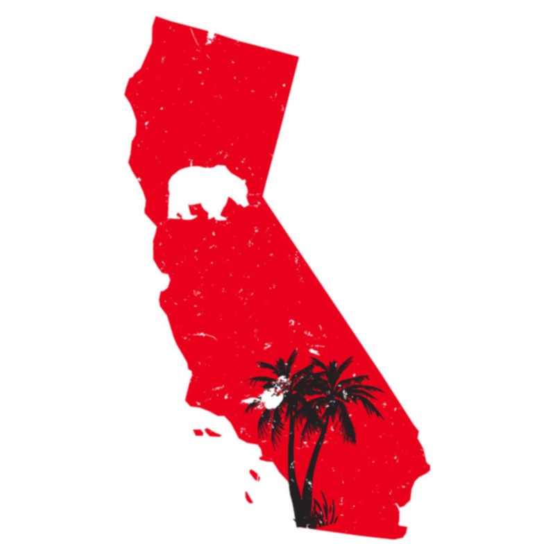 Red Vintage California Bear Default Title One Size