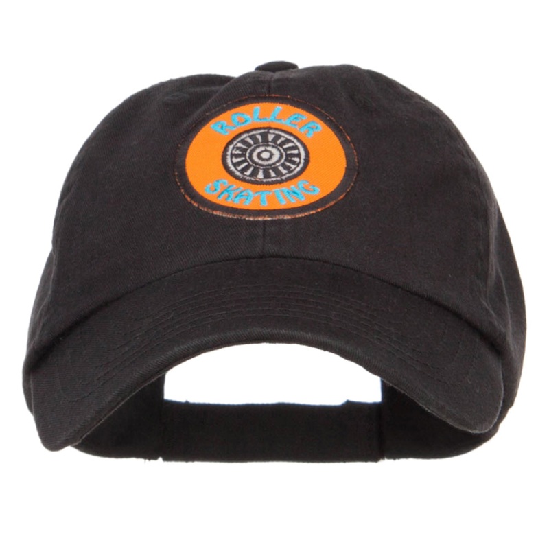 Roller Skating Fun Patched Pet Spun Cap Black One Size
