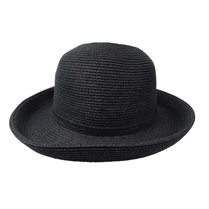 Small Kettle Brim Summer Hat – Jeanne Simmons Hats Black OS (57 cm)