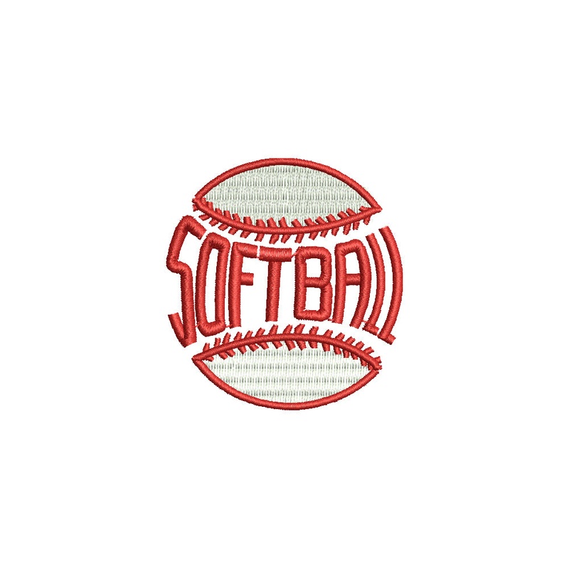 Softball Ball with Wording Inside Default Title One Size