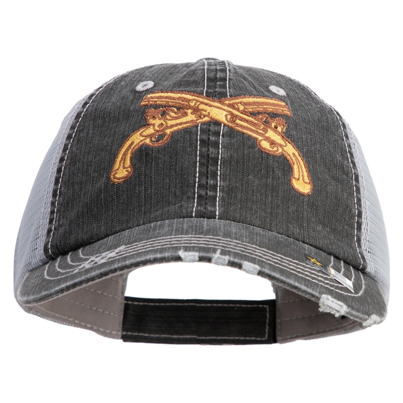 U.S. Army Military Police Insignia Embroidered Low Profile Special Cotton Mesh Cap Black One Size