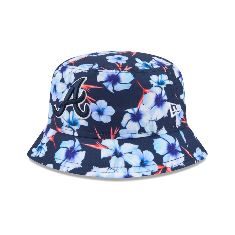 Atlanta Braves Pattern Bucket Hat S