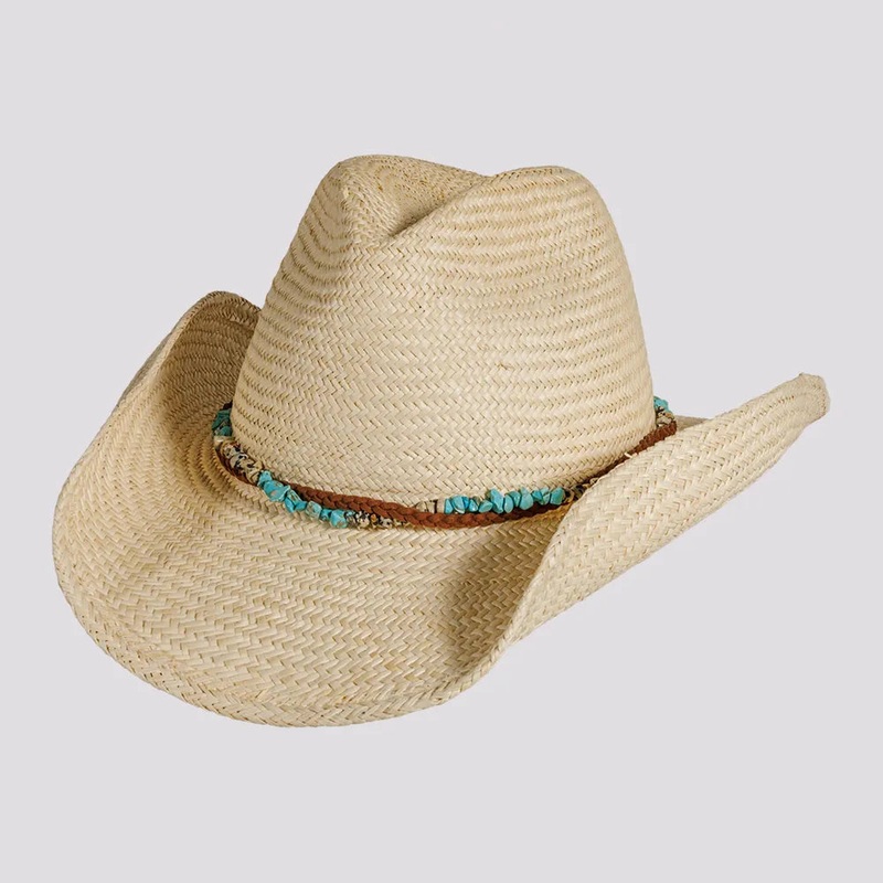 Destin | Womens Western Straw Cowgirl Hat Natural OS