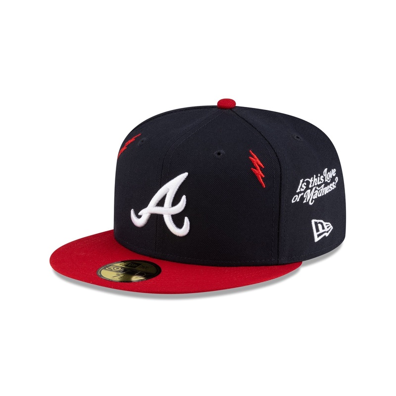 Diet Starts Monday x Atlanta Braves Lightening Bolts 59FIFTY Fitted Hat 7