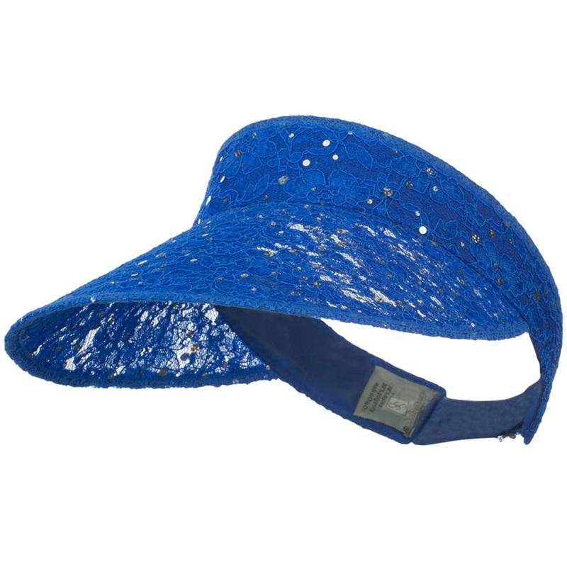 Lace Glitter Sun Visor Black One Size