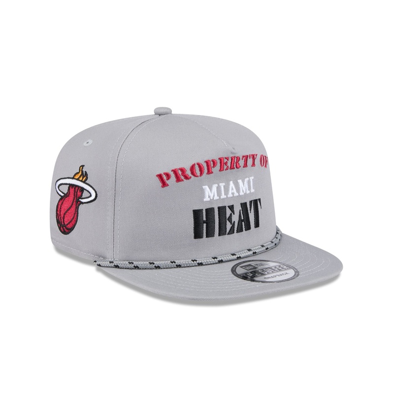 Miami Heat Vintage Gray Rope Golfer Hat One Size