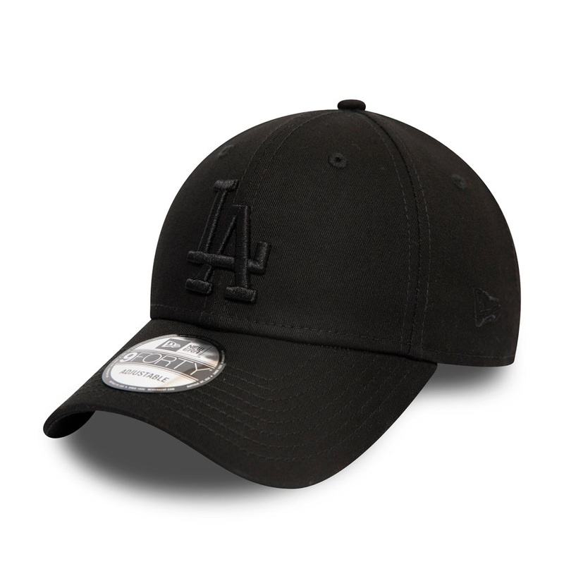 New Era 9FORTY L.A. Dodgers Baseball Cap – MLB League Essential – Black On Black Adjustable
