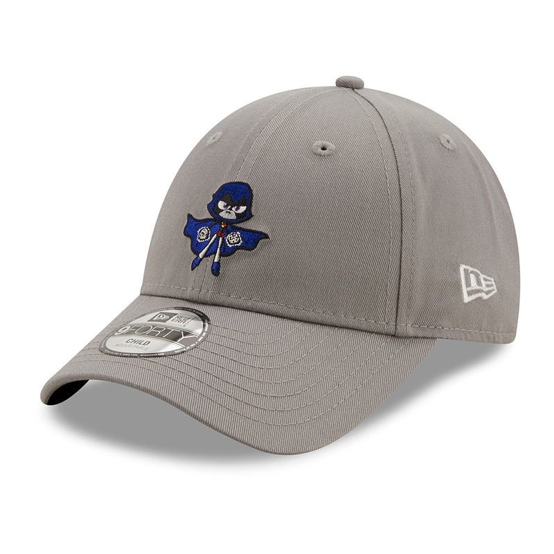 New Era Kids 9FORTY Teen Titan Raven Baseball Cap – Titan Character – Grey CHILD ADJ.