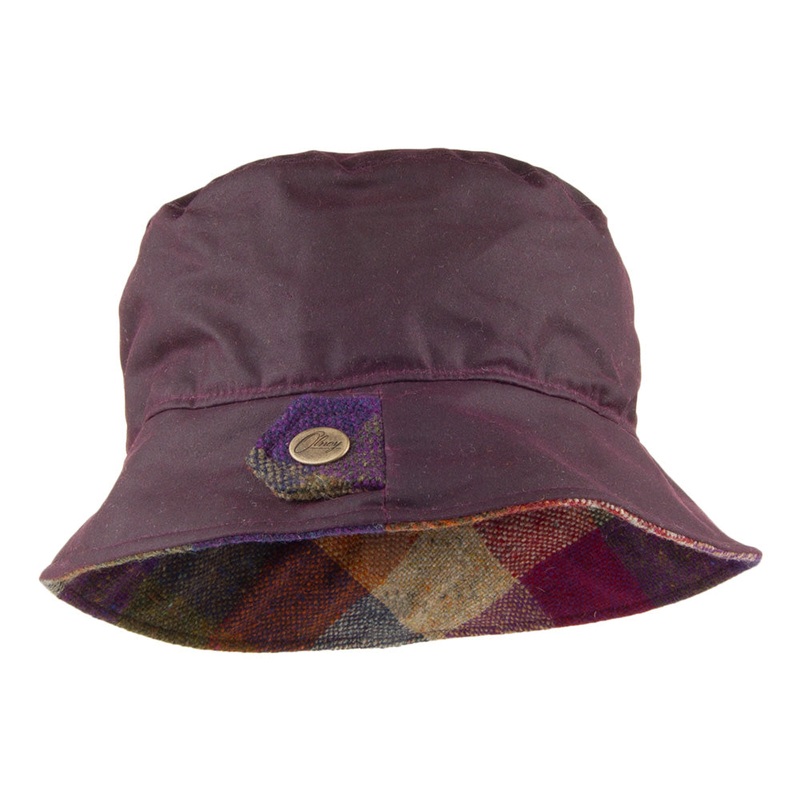 Olney Hats Pippa Wax Bucket Hat – Burgundy 1-Size