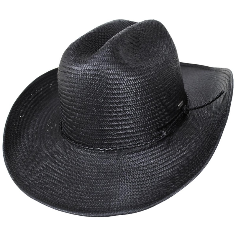 Range Shantung Straw Cowboy Hat BLACK S