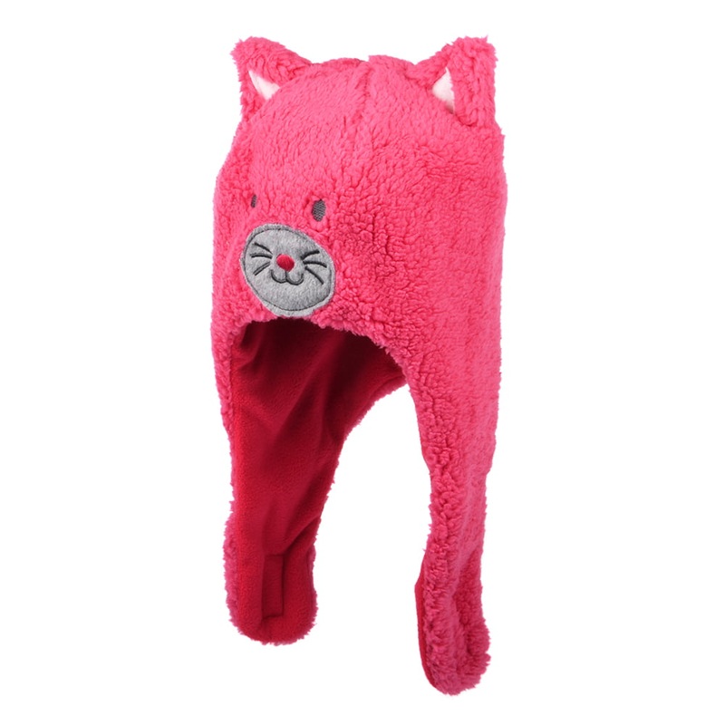 Scala Hats Kids Animal Earflap Beanie Hat – Pink 2-3 Years