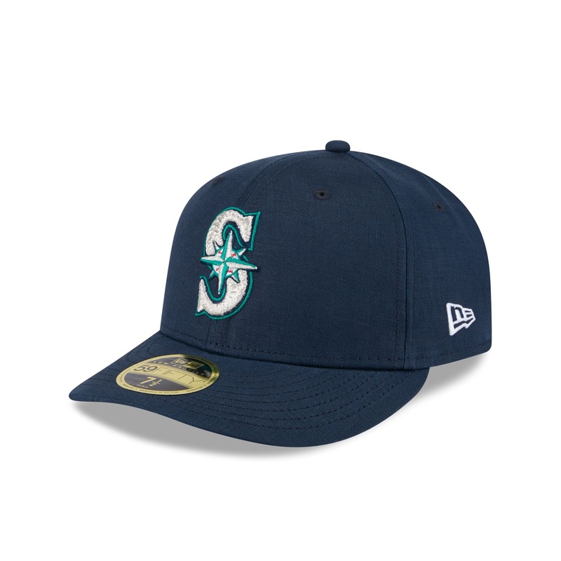 Seattle Mariners Snake Scale Logo Low Profile 59FIFTY Fitted Hat 7