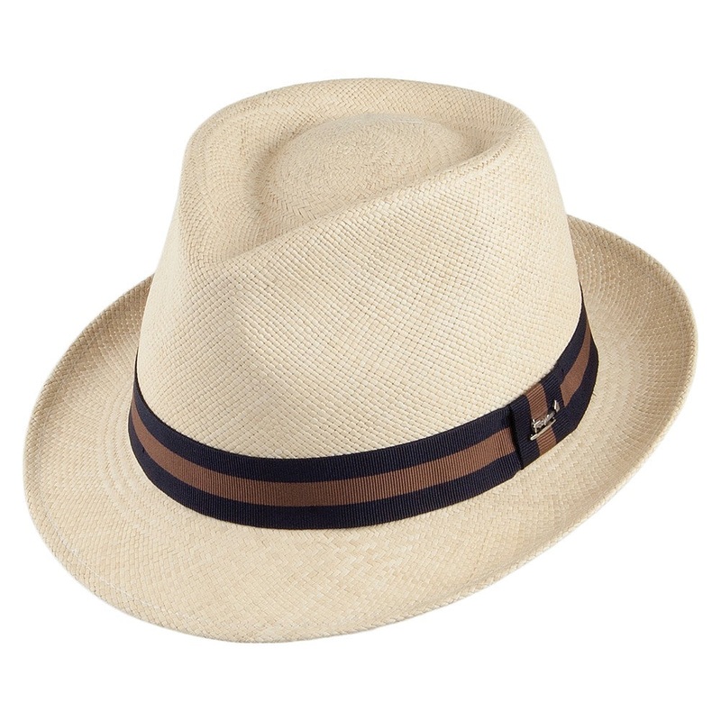 Whiteley Hats Henley Panama Trilby – Natural with Black/Brown Band S