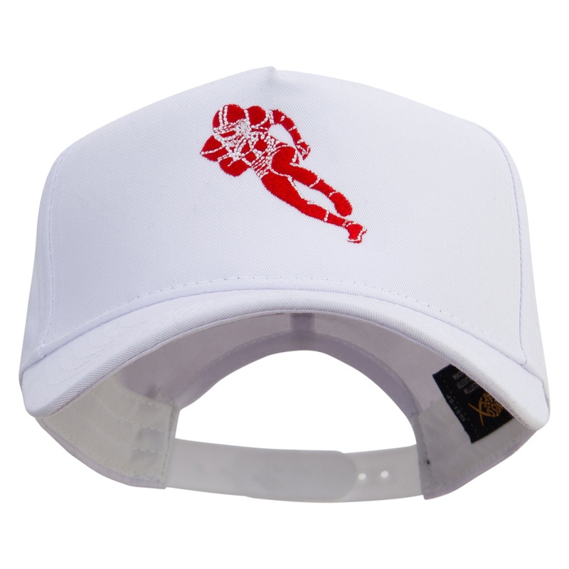 American Football Running Five Panels Pro Style Trucker Mesh Cap White One Size