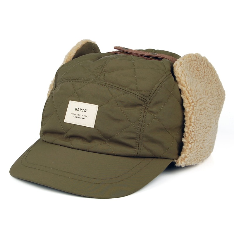 Barts Hats Aspen Baseball Cap With Earflaps – Army Green Adjustable
