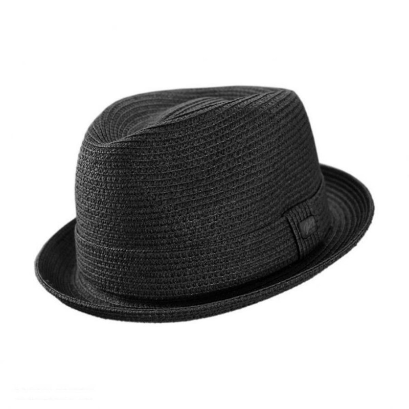 Billy Braided Toyo Straw Fedora Hat – Classic Colors BLACK S