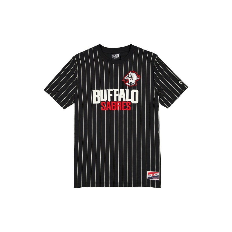 Buffalo Sabres Alternate Throwback Pinstripe Wordmark T-Shirt S