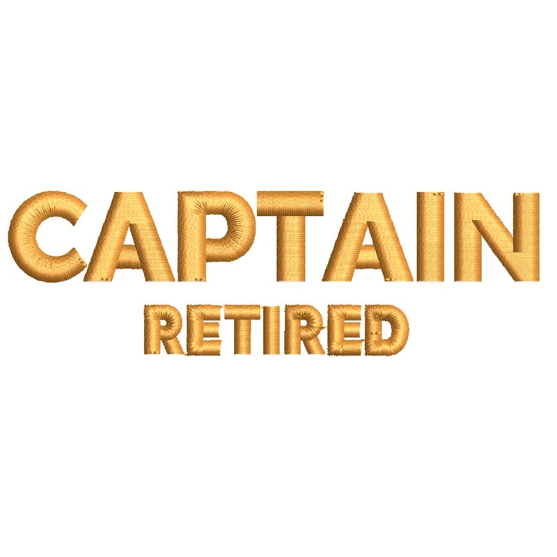 Captain Retired Logo Captain Retired Logo One Size