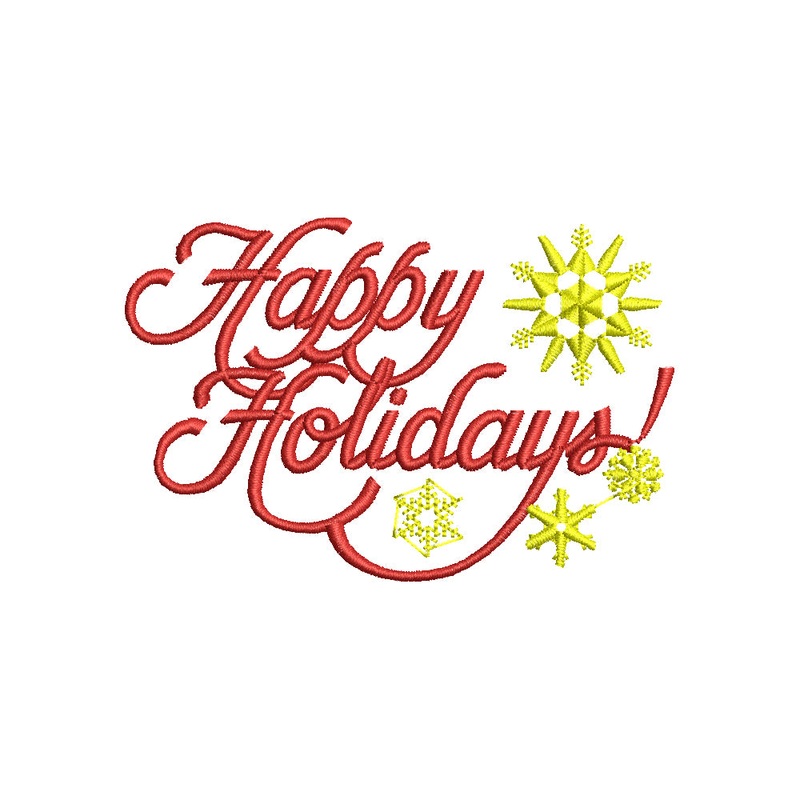 Christmas Happy Holidays Snow Flakes Default Title One Size