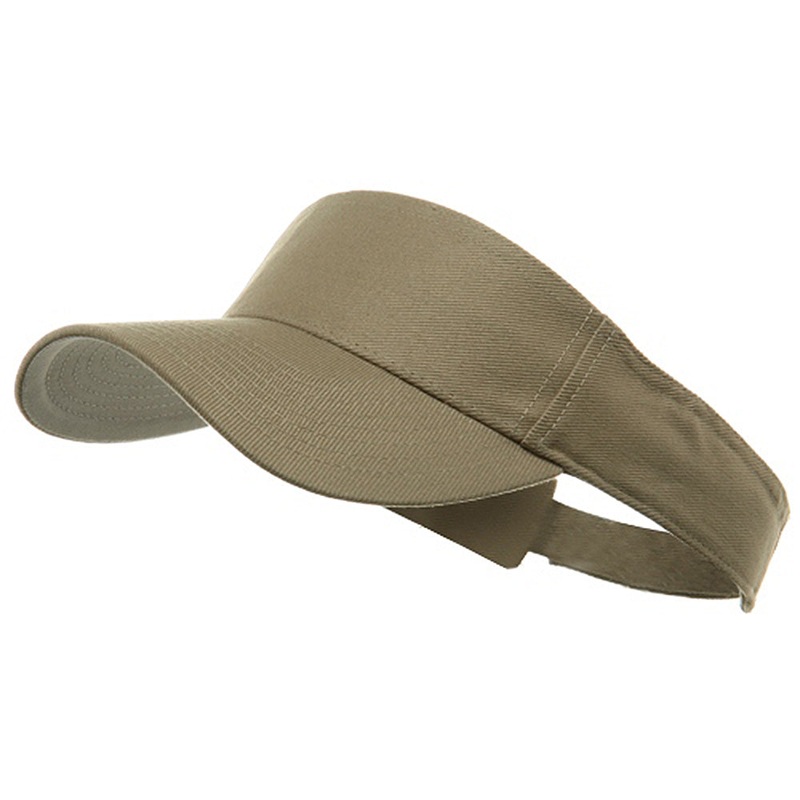 Cotton Sports Visors Khaki One Size