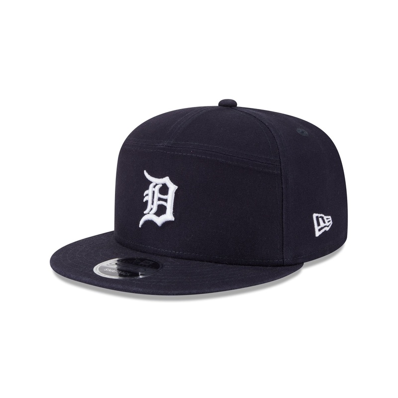 Detroit Tigers Cotton Canvas Split Panel 9FIFTY Trucker Hat One Size