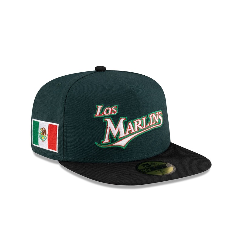 Just Caps Cinco de Mayo Miami Marlins 59FIFTY A-Frame Fitted Hat 7
