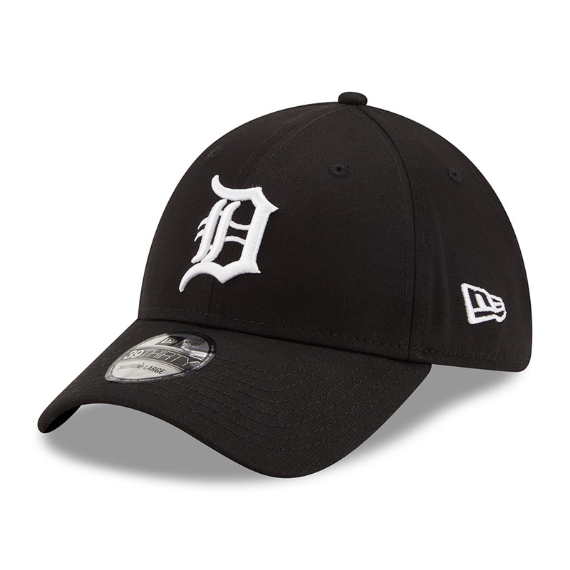 New Era 39THIRTY Detroit Tigers Baseball Cap – MLB Colour Essential – Black-White Small/Medium