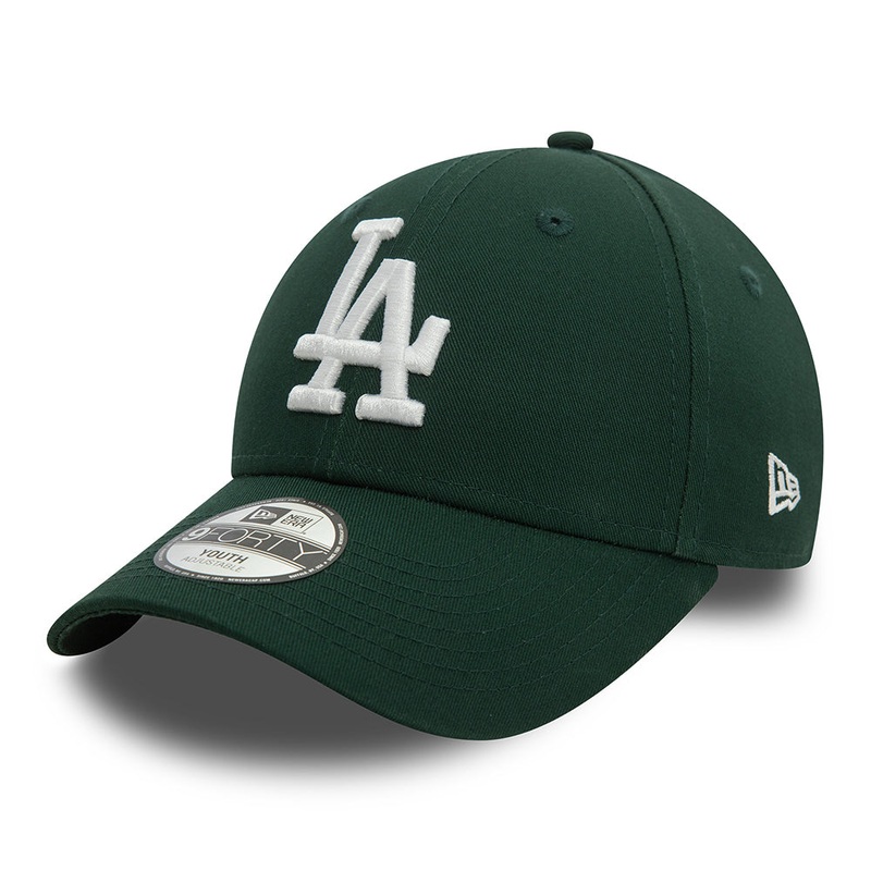 New Era Kids 9FORTY L.A. Dodgers Baseball Cap – MLB League Essential – Dark Green-White CHILD ADJ.