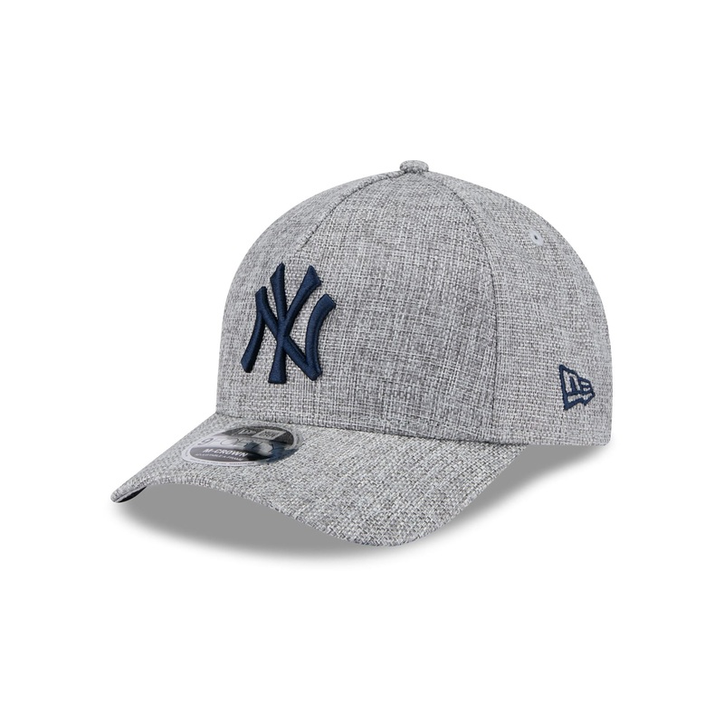 New York Yankees Cotton Weave Gray 9FORTY M-Crown A-Frame Snapback Hat One Size