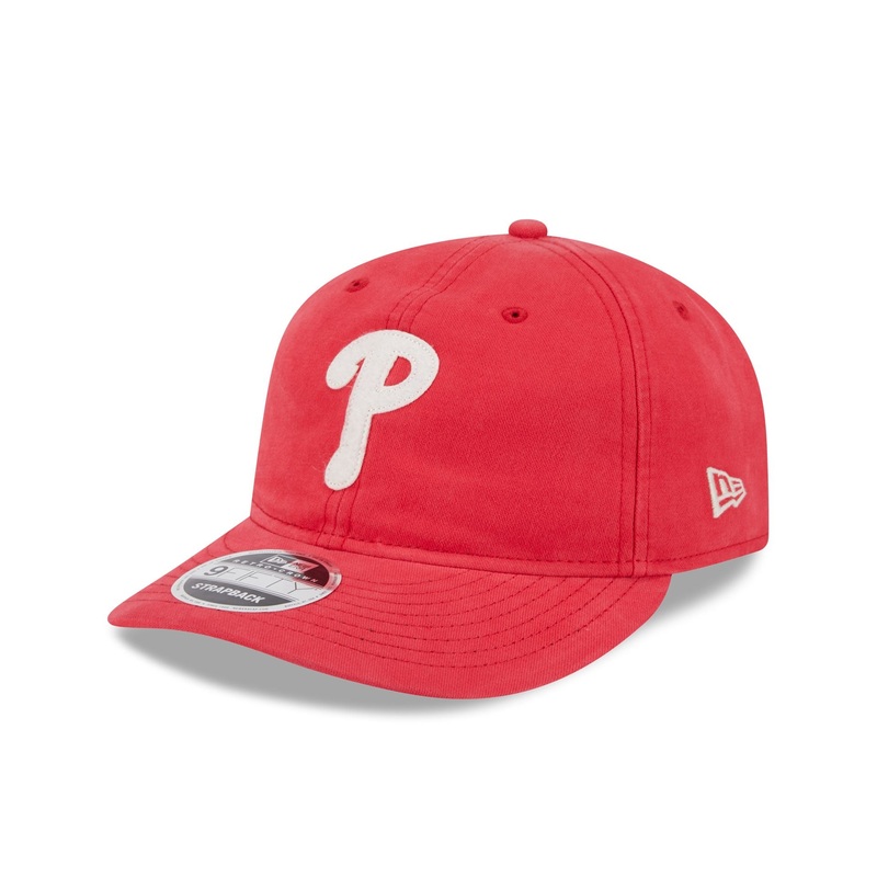 Philadelphia Phillies Canvas Felt Retro Crown 9FIFTY Strapback Hat One Size