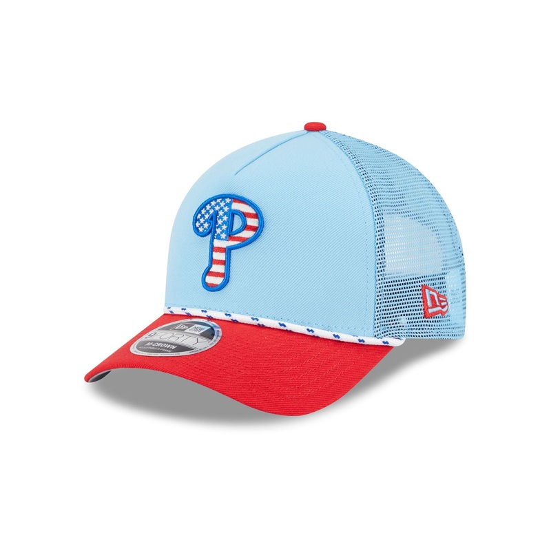 Philadelphia Phillies Independence Day 2025 9FORTY M-Crown A-Frame Trucker Hat One Size