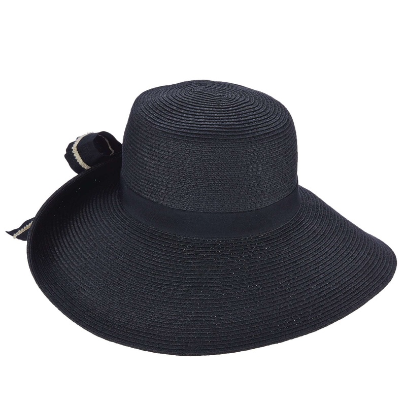 Pinned Up Brim Sun Hat -Brooklyn Hats Black