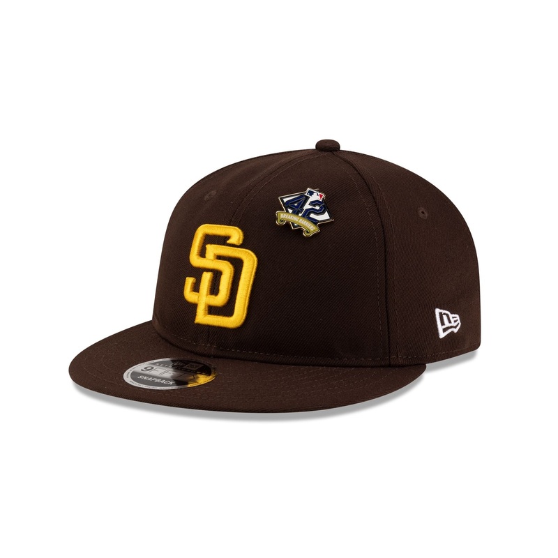 San Diego Padres Jackie Robinson Day 2025 Retro Crown 9FIFTY Snapback Hat One Size