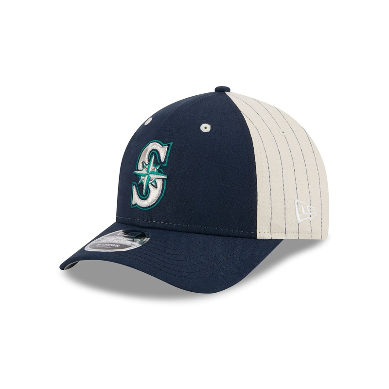 Seattle Mariners Linen 9FORTY M-Crown Snapback Hat One Size
