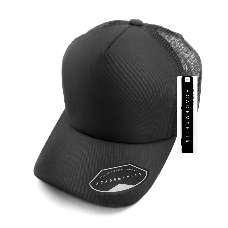 Academy Fits Cotton Foam Trucker Hat 2075 BLACK