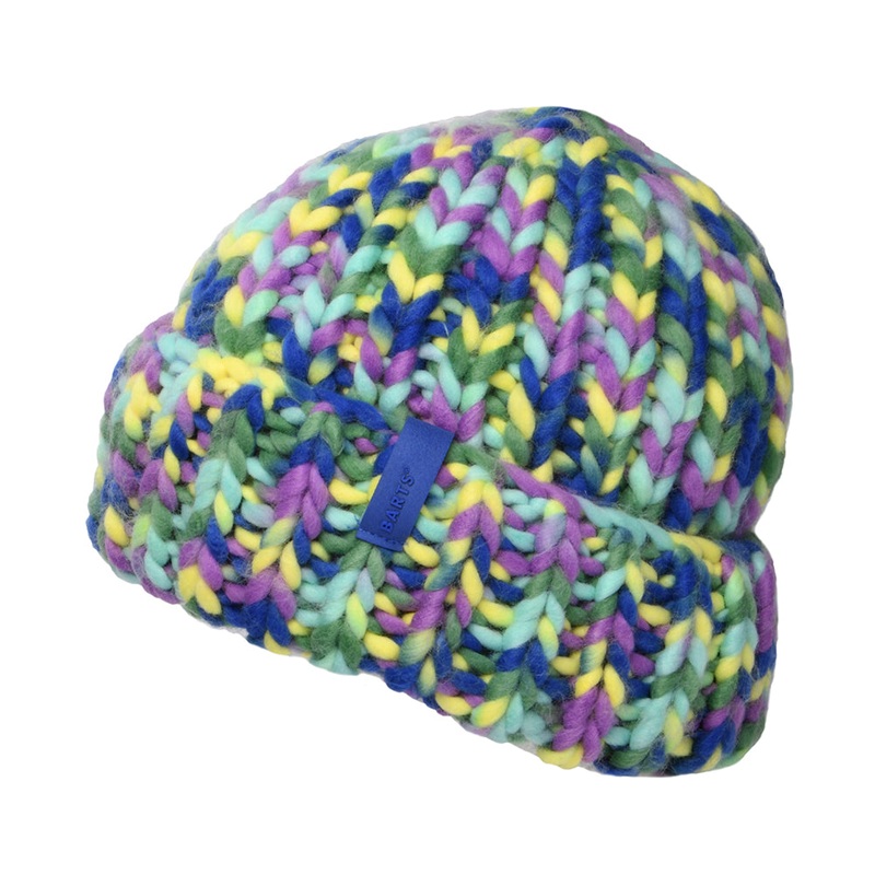 Barts Hats Miterra Space-Dyed Recycled Beanie Hat – Violet-Lime 1-Size