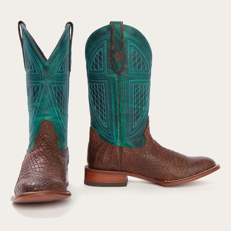 Big Horn Tobacco Alligator Cowboy Boot Brown 7 D