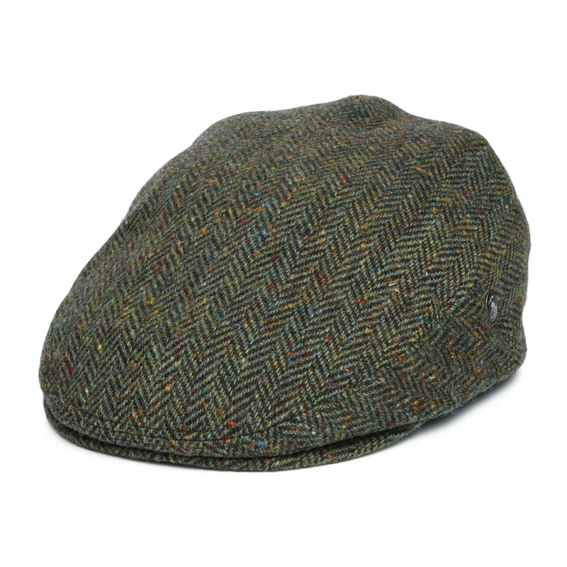City Sport Donegal Tweed Herringbone Flat Cap – Forest S