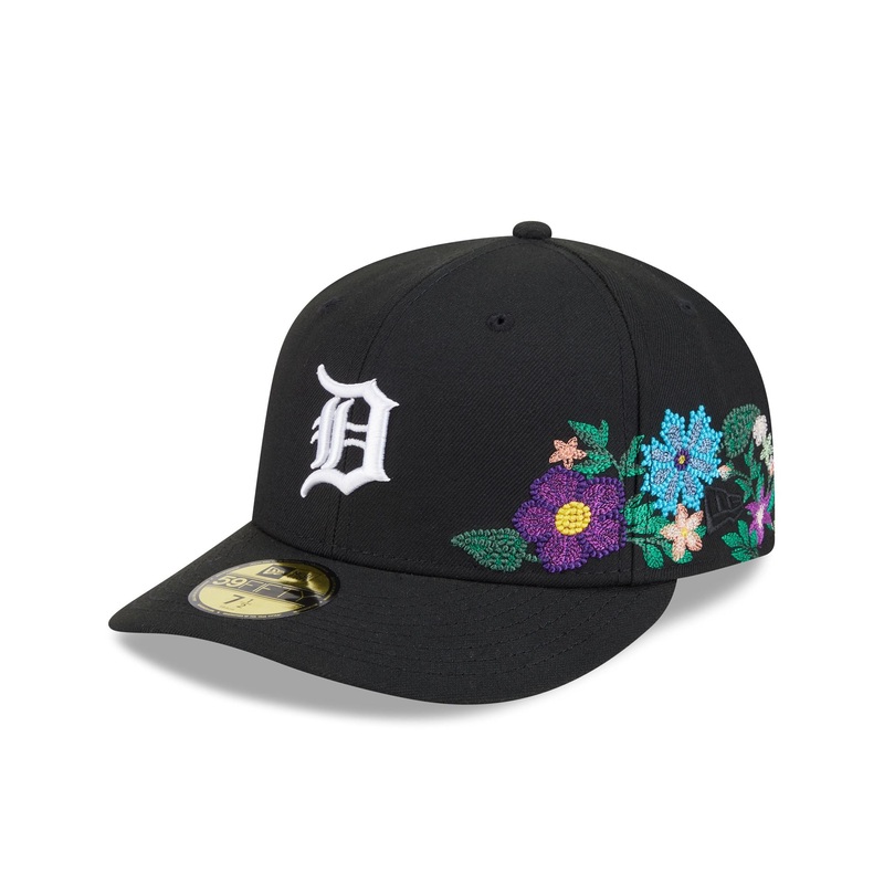 Detroit Tigers Tonal Florals Black 59FIFTY Fitted Hat 7