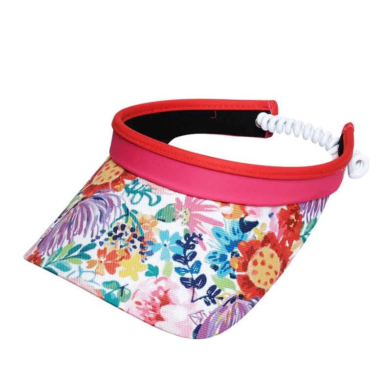 Hawaiian Tropic Golf Sun Visor with Coil Lace – GloveIt Golf Hats Pink