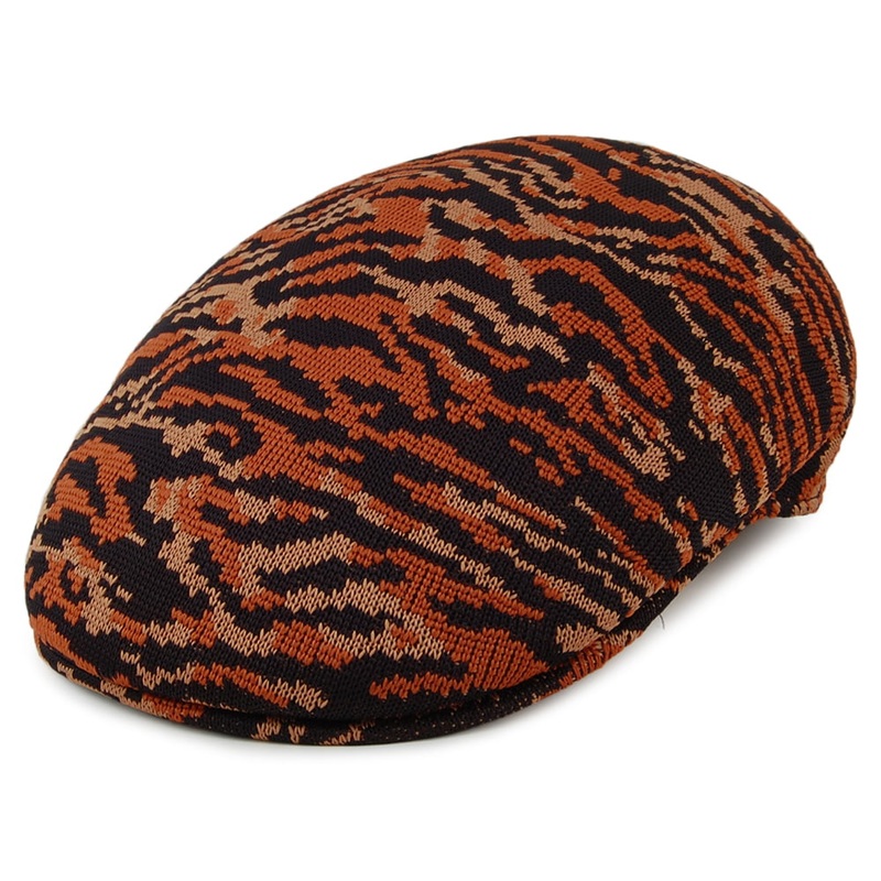 Kangol Carnival 504 Tiger Flat Cap – Tan S