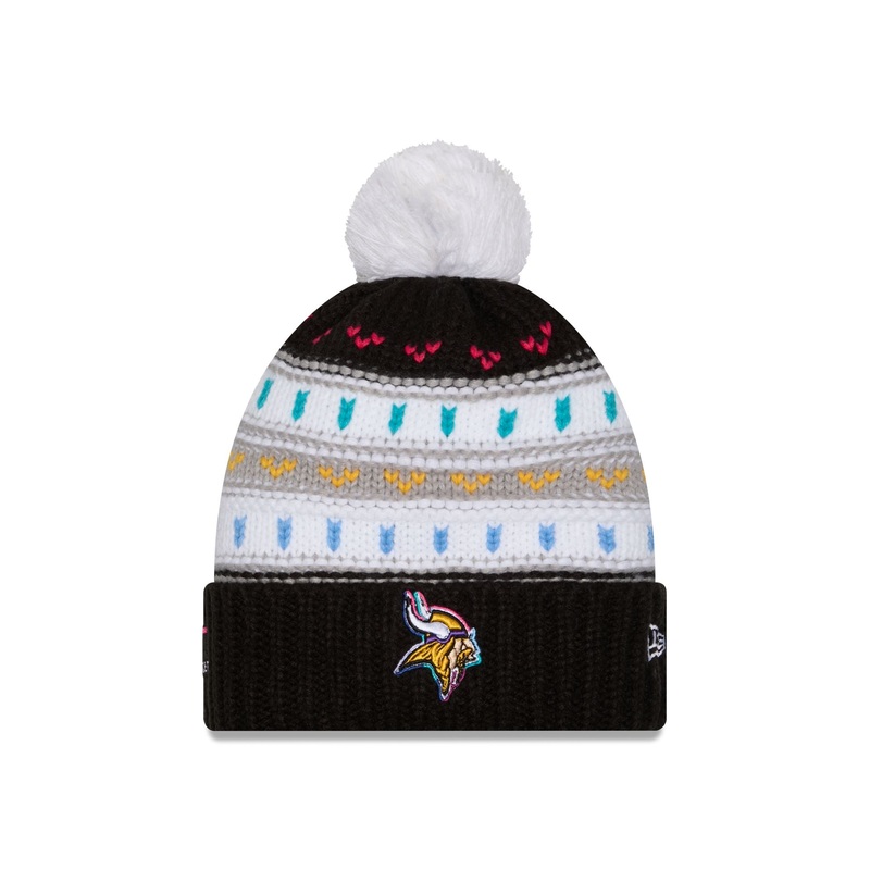 Minnesota Vikings 2025 Crucial Catch Women’s Pom Knit Hat One Size