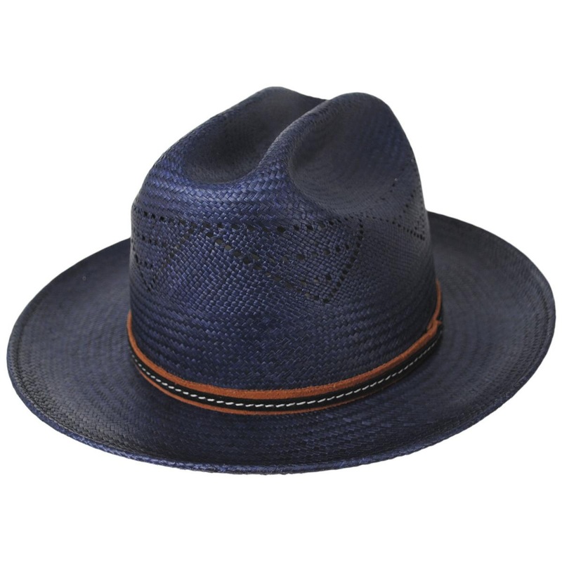 Moren Vented Panama Straw Western Hat MIDNIGHT S