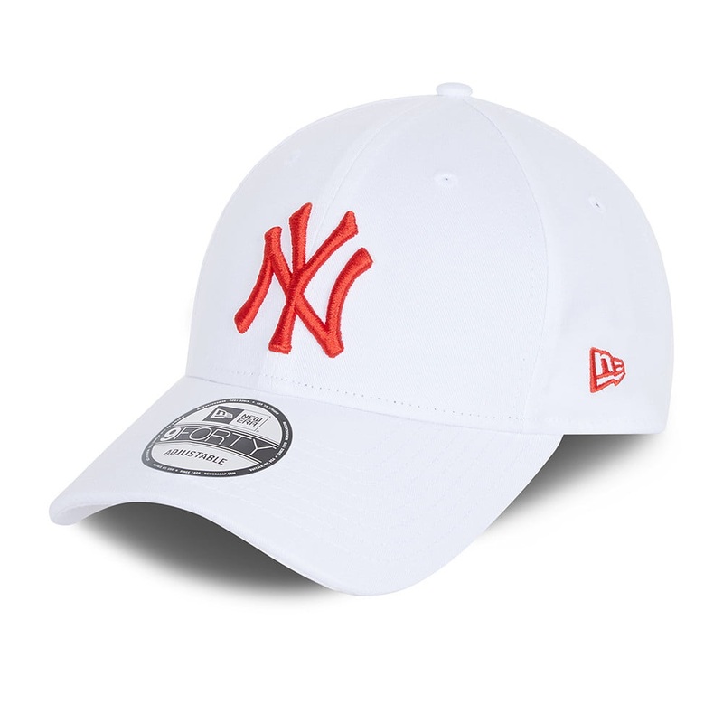New Era 9FORTY New York Yankees Baseball Cap – MLB League Essential – White-Cardinal Adjustable