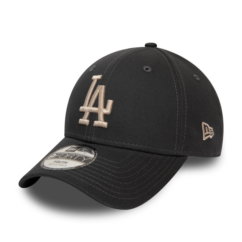 New Era Kids 9FORTY L.A. Dodgers Baseball Cap – MLB League Essential – Graphite CHILD ADJ.